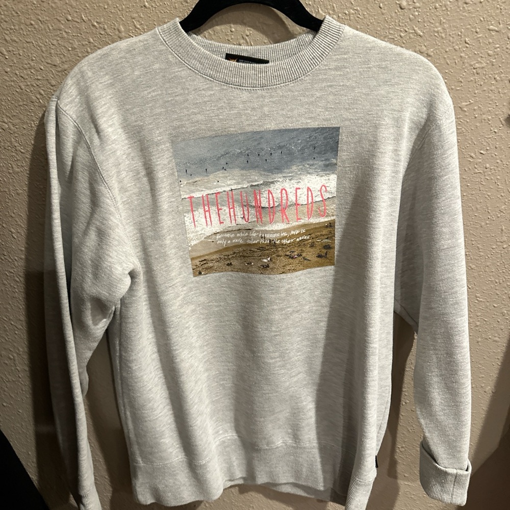 The Hundreds Light Gray Graphic Crewneck Sweater